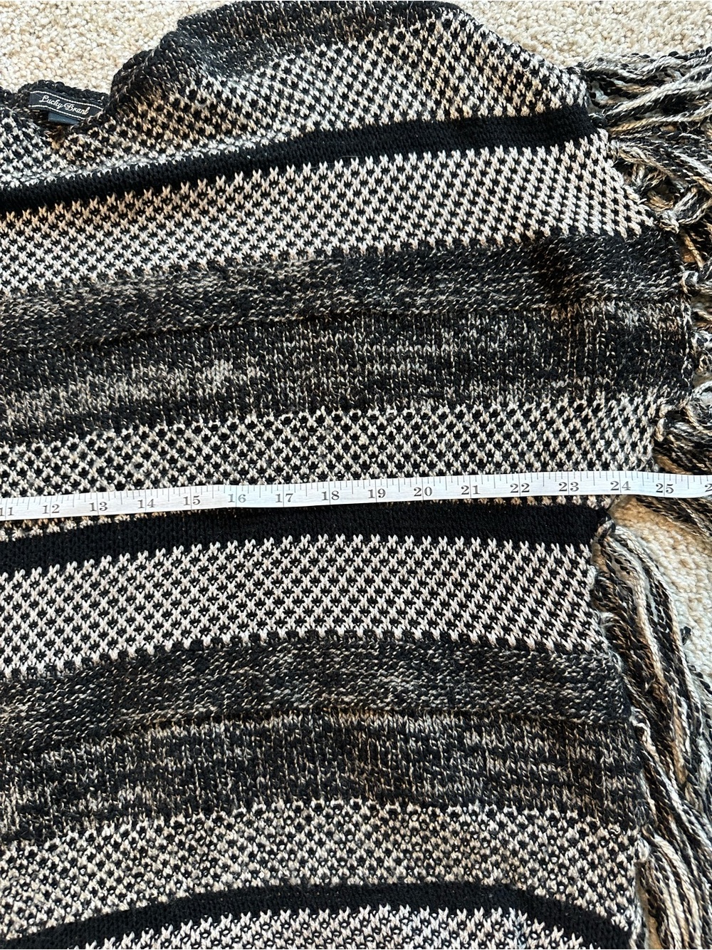 Lucky Brand Fringe Knit Poncho Sweater - Picture 5 of 6